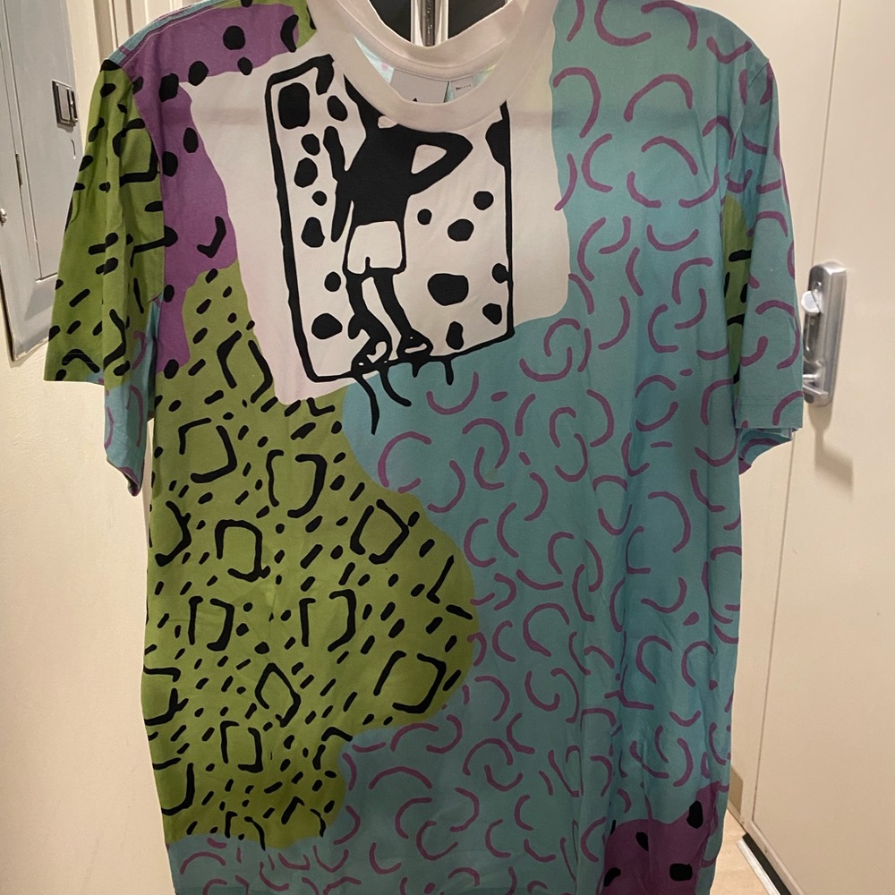 adidas Purple Tee with Black Spot Print